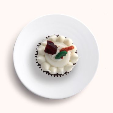 Christmas Chocolate & Raspberry Morning Tea Cupcake