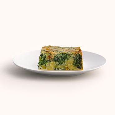 Smoked Chicken & Spinach Quiche Slab - Pre-portioned